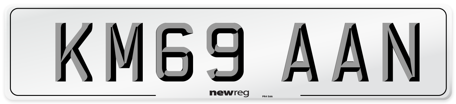 KM69 AAN Number Plate from New Reg